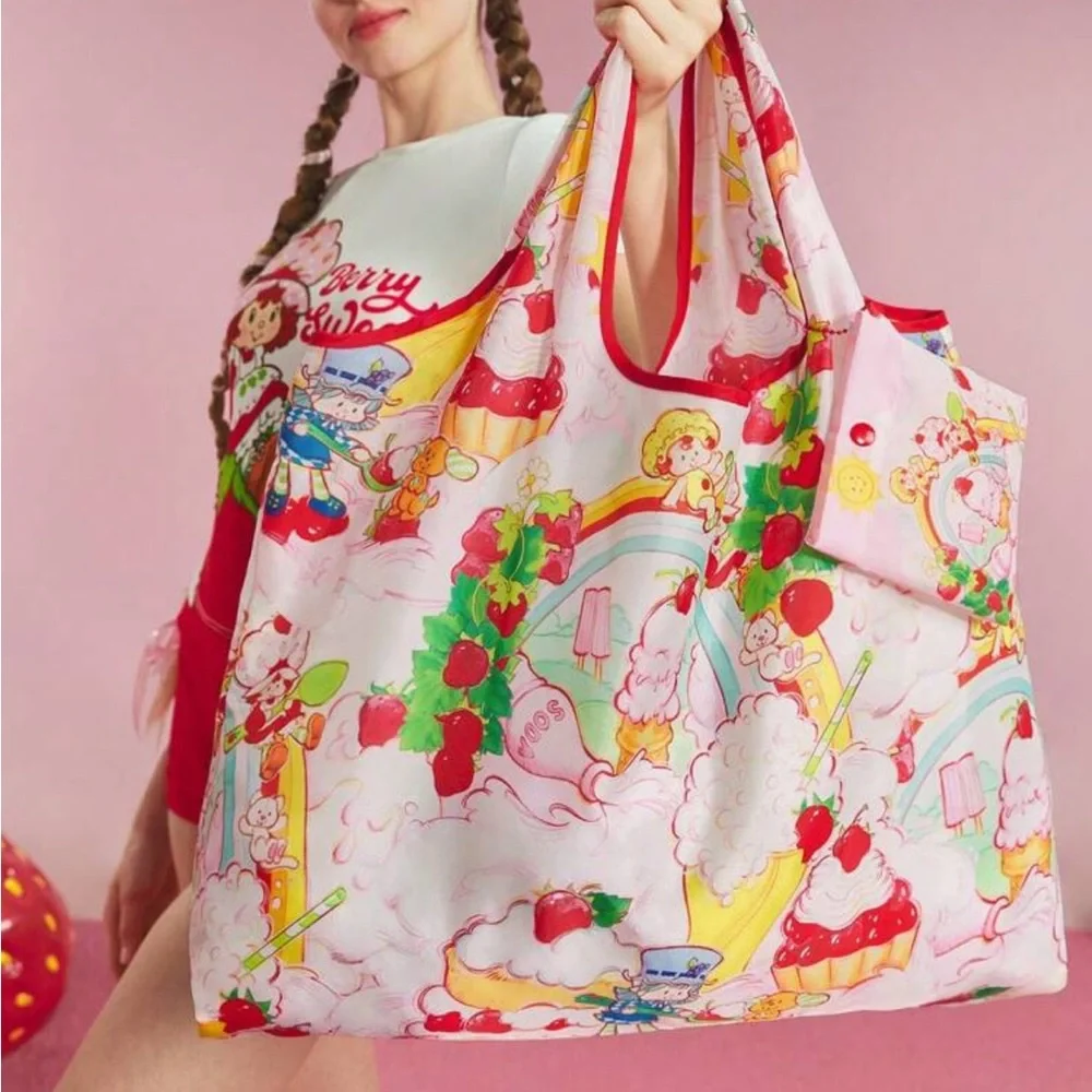 Cute & Sweet Strawberry Shortcake Graphic Print Tote Bag NEW 🏷️